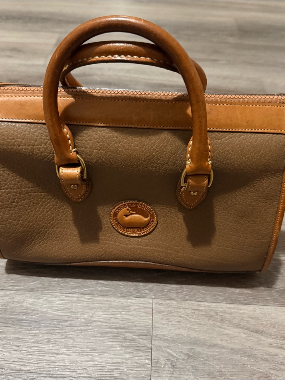 Dooney & Bourke Brown/Tan Leather Satchel